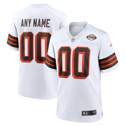 Cleveland Browns - Camiseta personalizada alternativa de la NFL de la colección 1946 - Marrón - Blanco