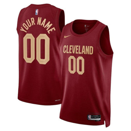 Camiseta unisex de los Cleveland Cavaliers color vino 2023 NBA - Edición Icon