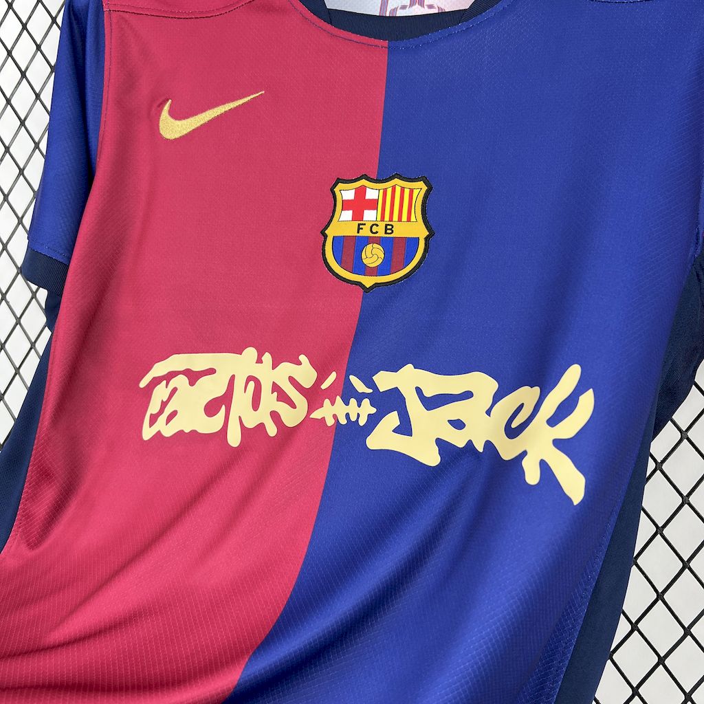 Camiseta de aficionado local de Travis Scott del Barcelona 2025/26 Spotify y el FC Barcelona colaboran con Travis Scott en un Cactus Jack especial 