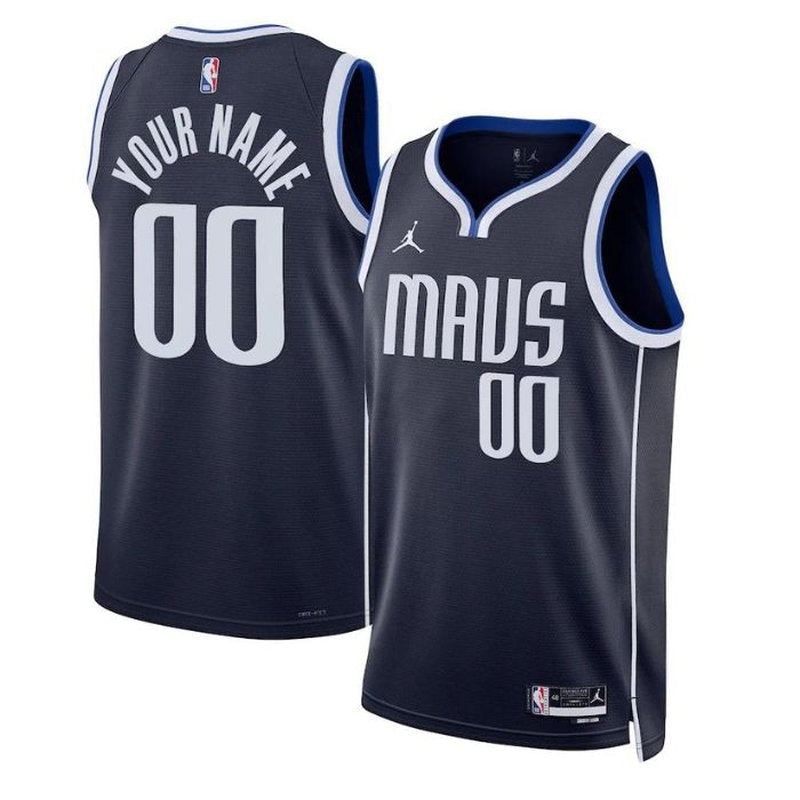 Camiseta unisex de la NBA de los Dallas Mavericks 2023 - Edición Statement - Azul marino