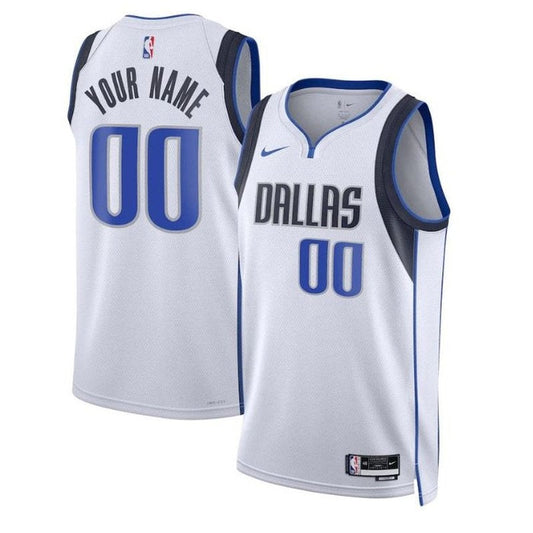Camiseta unisex de la NBA blanca de los Dallas Mavericks 2023 - Edición Asociación