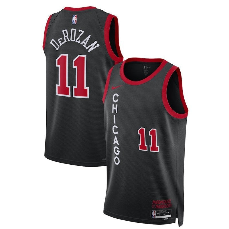 Camiseta unisex de la NBA DeMar DeRozan de los Chicago Bulls (23/24) - Negra - Edición City