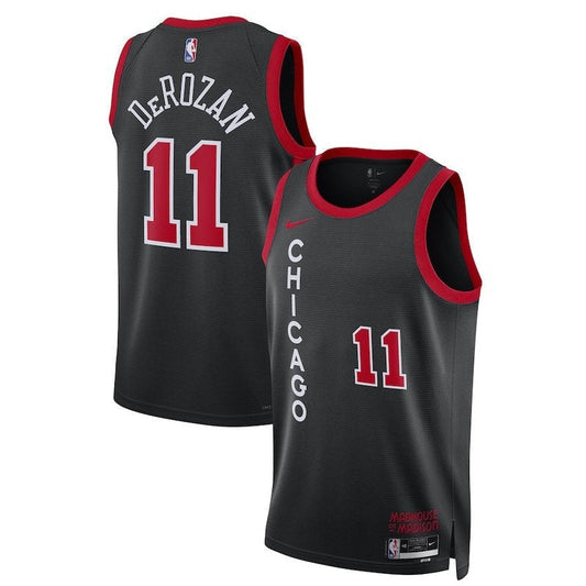 Camiseta unisex de la NBA DeMar DeRozan de los Chicago Bulls (23/24) - Negra - Edición City