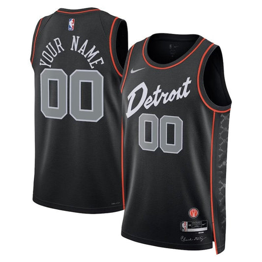 Camiseta NBA unisex Detroit Pistons 23/24 - Negra - Edición Ciudad