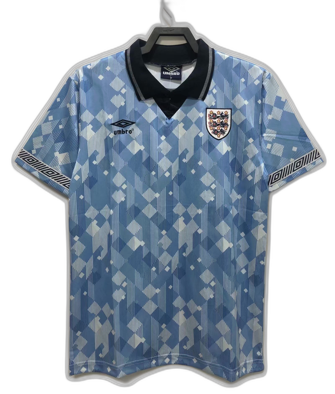 England 1990 Blue Edition Jersey - Retro Version