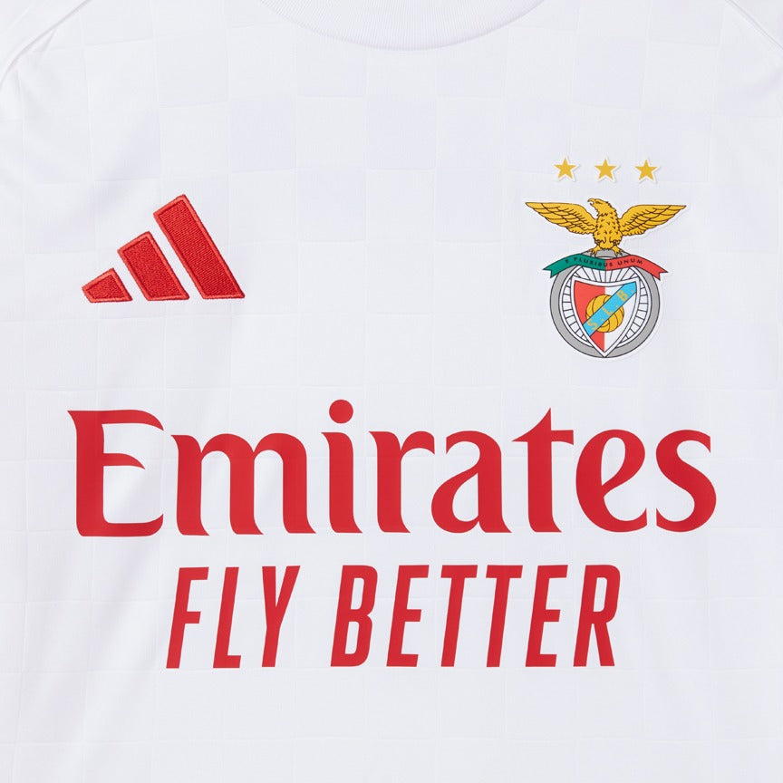 Conjunto Infantil Benfica Alternativa Branca 2025/26 - ÚLTIMAS UNIDADES! 🔥🦅