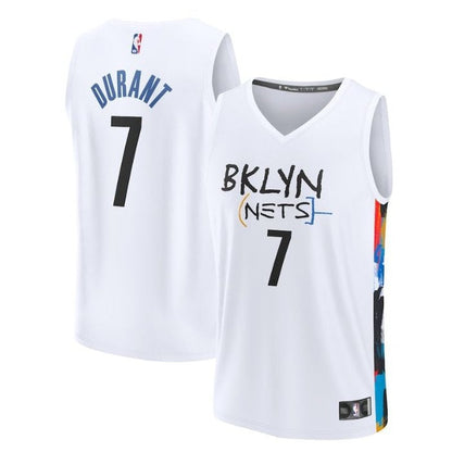 Camiseta NBA de Kevin Durant de los Brooklyn Nets Fastbreak 2023 - Edición Ciudad - Blanco