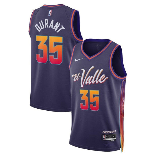 Camiseta unisex de la NBA de Kevin Durant, Phoenix Suns, 23/24, morada, edición City