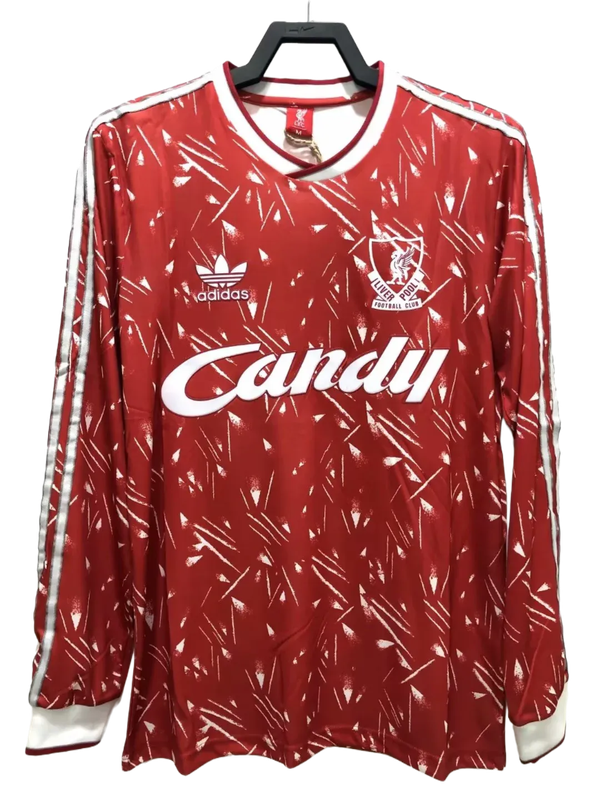 Camiseta local del Liverpool 89/91 - Versión retro de manga larga