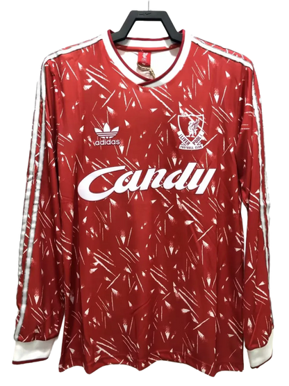 Camiseta local del Liverpool 89/91 - Versión retro de manga larga