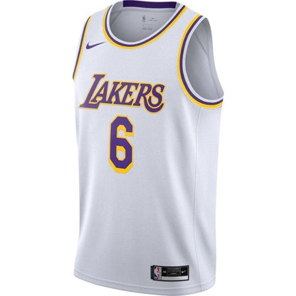 Camiseta amarilla del jugador de la NBA LeBron James #6 de Los Angeles Lakers 2021/22