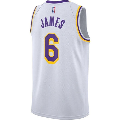 Camiseta amarilla del jugador de la NBA LeBron James #6 de Los Angeles Lakers 2021/22
