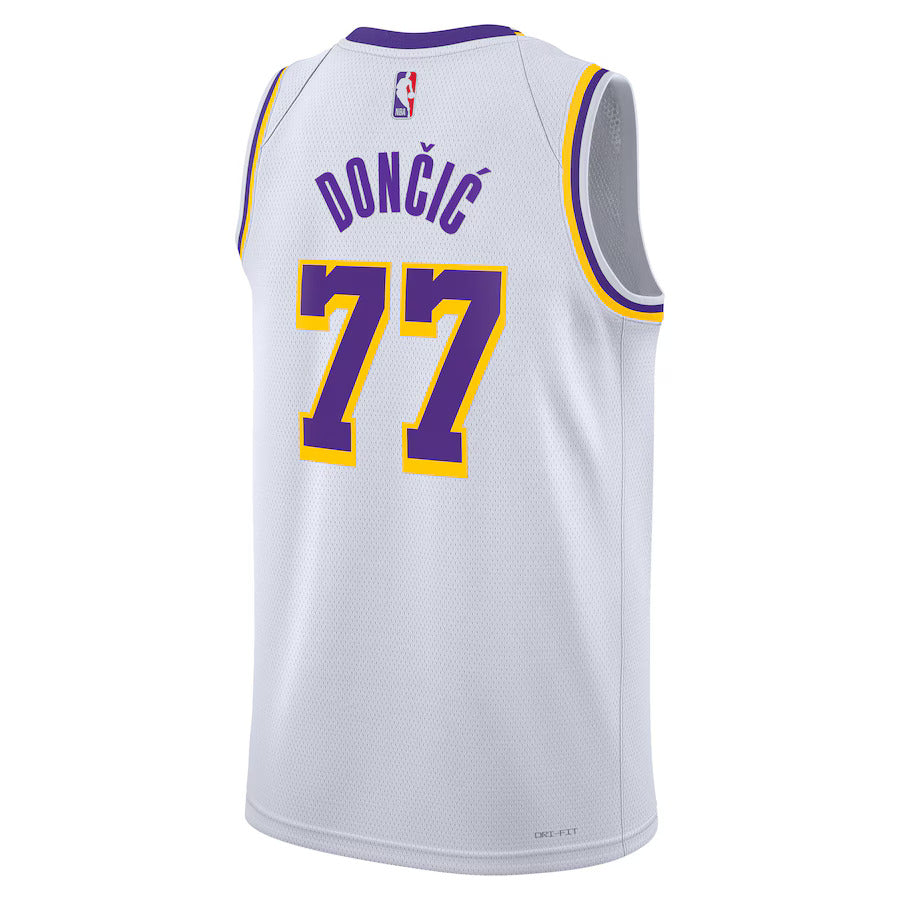 Camiseta de la NBA de Luka Dončić - Edición Asociación de Los Angeles Lakers 2024 - Blanca - Unisex