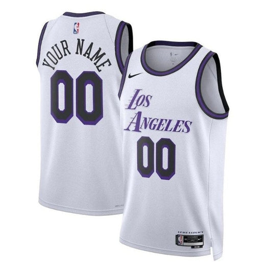 Camiseta unisex de la NBA de Los Ángeles Lakers 2023 - Edición Ciudad - Blanca