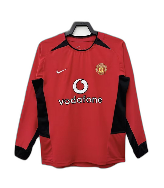 Manchester United 02/04 I Home Jersey - Long Sleeve Retro Version
