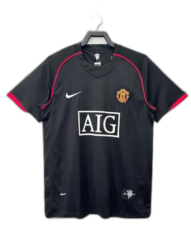 Camiseta de visitante negra II del Manchester United 07/08 (versión retro)