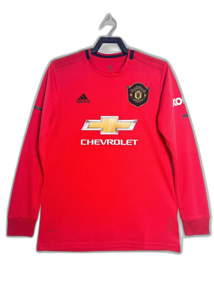 Camiseta local del Manchester United 19/20 - Versión retro de manga larga