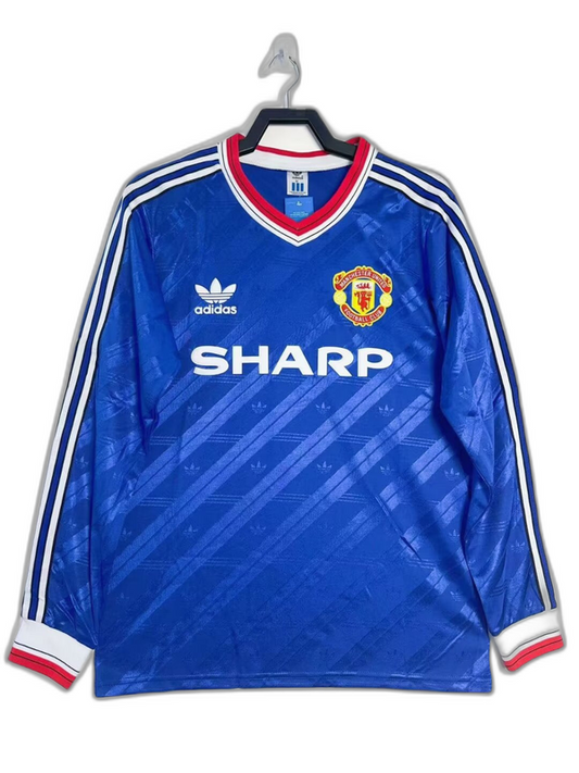 Camiseta de la tercera equipación del Manchester United 86/88 (versión retro de manga larga)