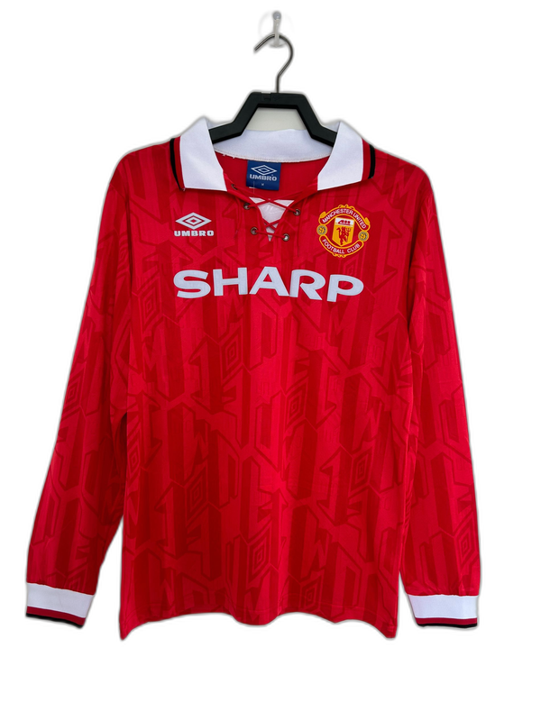 Camiseta local del Manchester United 92/94 I - Versión retro de manga larga