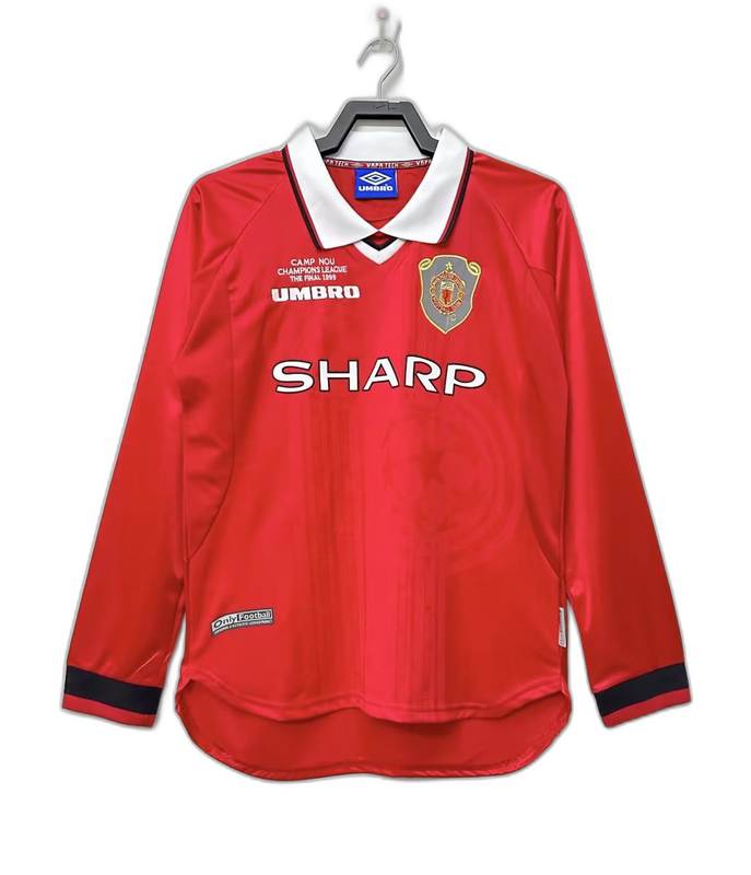 Camiseta local del Manchester United 99/00 I - Versión retro de manga larga
