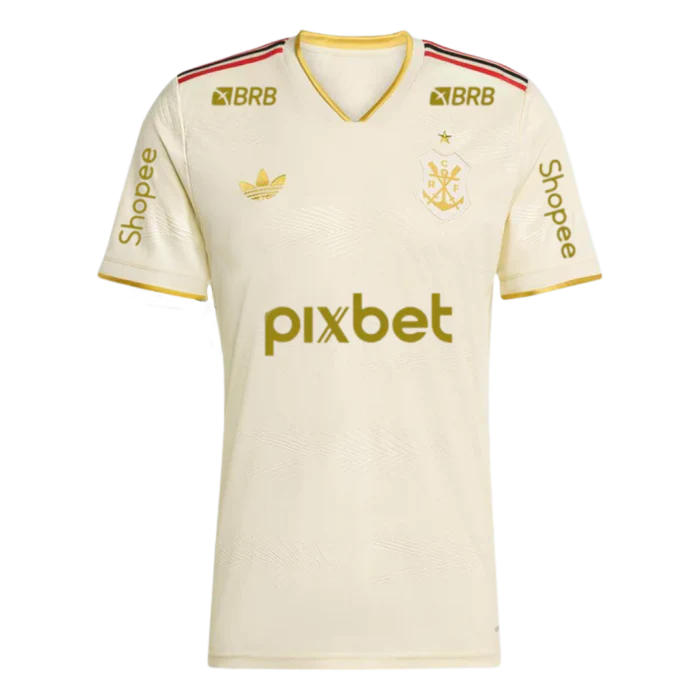 Manto Flamengo Jogo 3 2025/26 – Fan version All Sponsor #8 Saúl