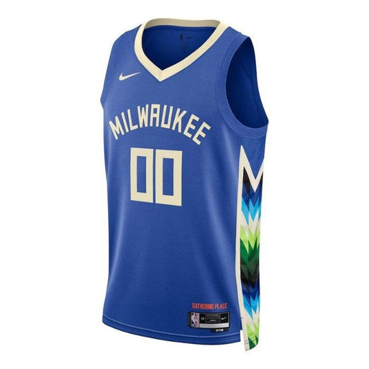 Camiseta unisex de la NBA de los Milwaukee Bucks 2023 - Edición Ciudad - Azul