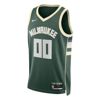 Camiseta unisex de la NBA Milwaukee Bucks 2023, color verde cazador - Edición Icon