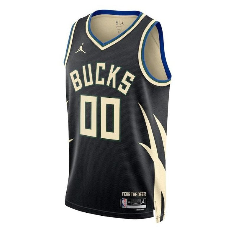 Camiseta unisex de la NBA de los Milwaukee Bucks 2023 - Edición Statement - Negra
