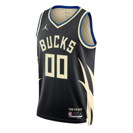 Camiseta unisex de la NBA de los Milwaukee Bucks 2023 - Edición Statement - Negra