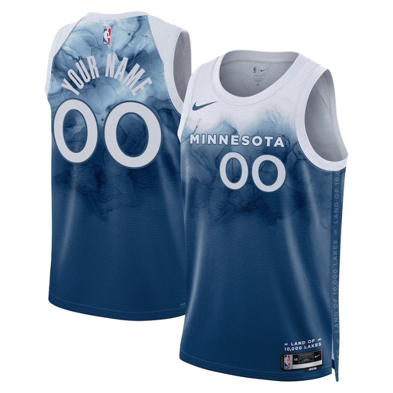 Camiseta NBA unisex Minnesota Timberwolves 23/24 - Azul - Edición Ciudad