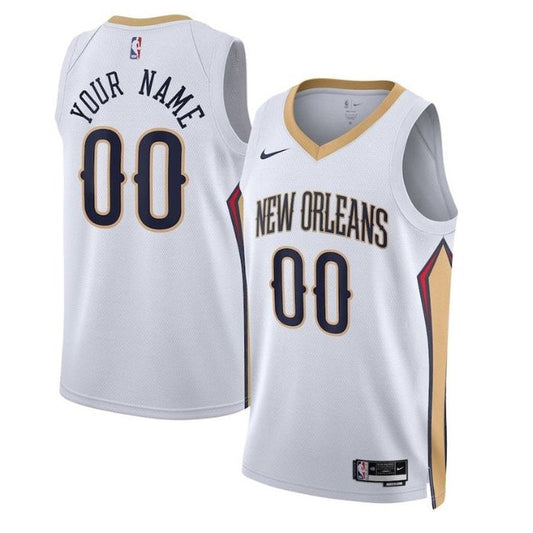 Camiseta unisex de la NBA blanca de los New Orleans Pelicans 2023 - Edición Asociación