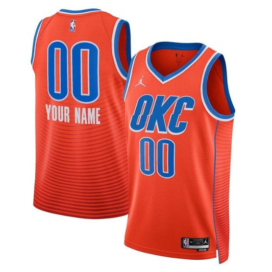 Camiseta unisex de la NBA Oklahoma City Thunder 2023 - Edición Statement - Naranja