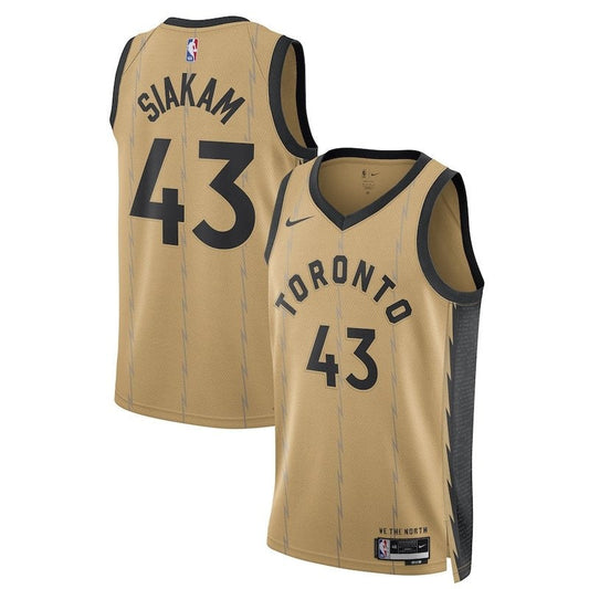 Pascal Siakam Toronto Raptors Camiseta NBA unisex 23/24 - Dorado - Edición Ciudad