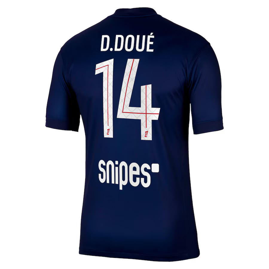 D. Doué - Camiseta local Paris Saint-Germain (PSG) 25/26 I - Versión Fan
