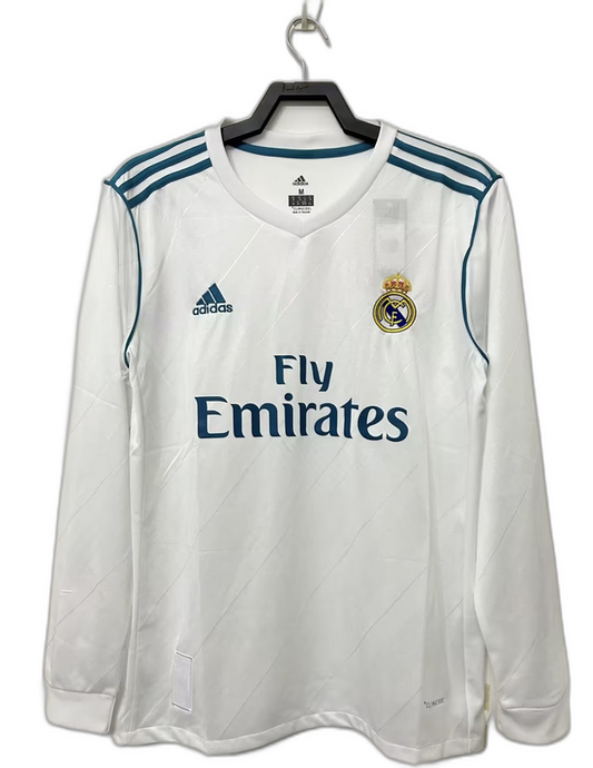 Camiseta local del Real Madrid 17/18 - Versión retro de manga larga