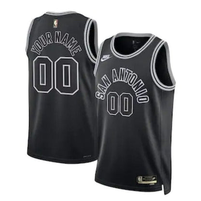Camiseta unisex de la NBA de los San Antonio Spurs 2023 - Edición Clásica - Negra