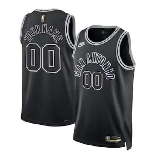 Camiseta unisex de la NBA de los San Antonio Spurs 2023 - Edición Clásica - Negra