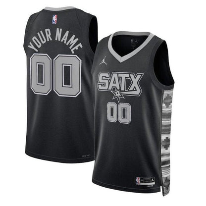 Camiseta unisex de la NBA de los San Antonio Spurs 2023 - Edición Statement - Negra
