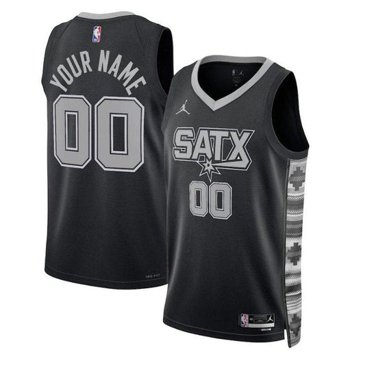 Camiseta unisex de la NBA de los San Antonio Spurs 2023 - Edición Statement - Negra