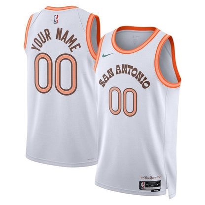 Camiseta unisex de la NBA de los San Antonio Spurs (23/24) - Blanca - Edición Ciudad