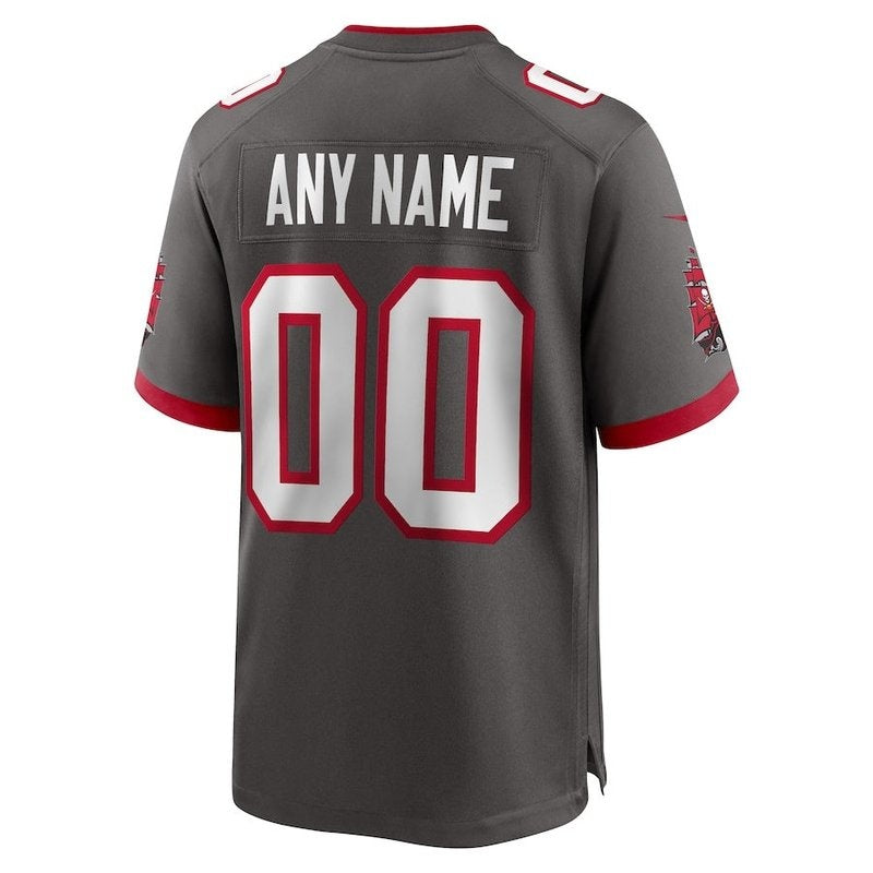 Tampa Bay Buccaneers - Camiseta personalizada alternativa de la NFL en color peltre