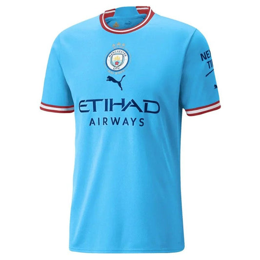 Camiseta conmemorativa del triplete del Manchester City 2023 (versión para aficionados)