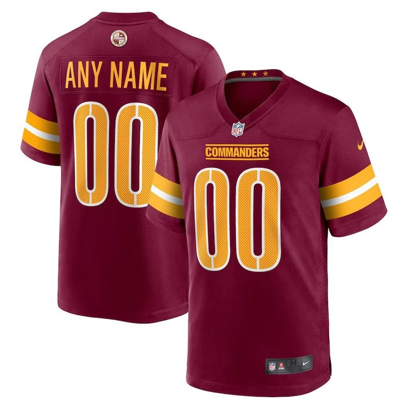 Washington Commanders - Camiseta personalizada de la NFL color burdeos